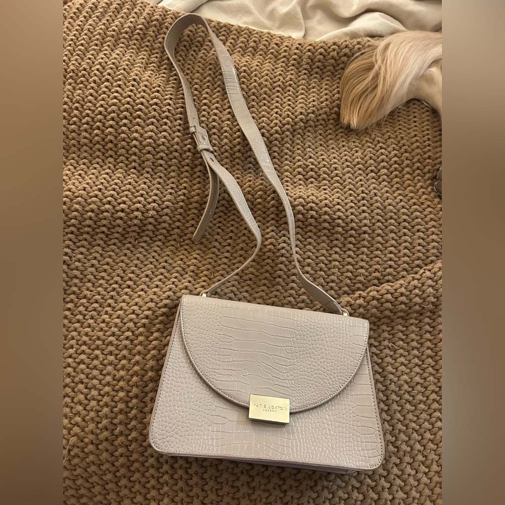 Katie Loxton Beige Textured Crossbody Bag